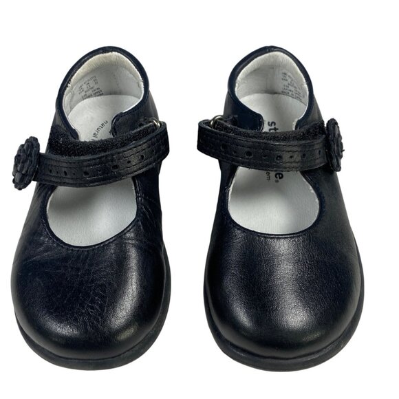 Stride Rite NMS Nicolette Maryjane Shoe Girl's 6XW extra wide Black Leather - Picture 1 of 8